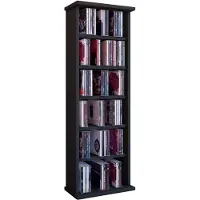 VCM CD/DVD-meubel Vostan zonder deur, zwart voor 150CDs/65DVDs