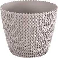 Prosperplast Round Flowerpot 5l Splofy 21.8x18.4 Cm Beige