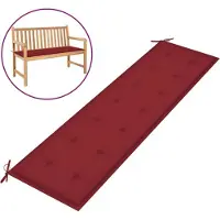 vidaXL Tuinbankkussen 180x50x3 cm oxford stof wijnrood
