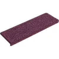 vidaXL Trapmatten 15 st 65x21x4 cm Donkerpaars Rechthoekige Rand