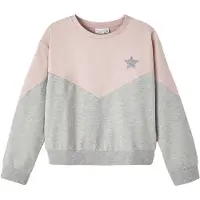 Name it Vibba Short Boxy Sweatshirt Grijs,Roze 4 Years Meisje