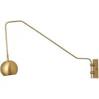 Nordal A/S ATHENE gouden wandlamp, globe