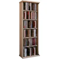 VCM Vetro wandkast met 1 glazen deur 6 vakken Sonoma eiken decor.