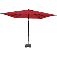 Madison Stokparasol corsica push-up 200x250cm polyester brickred grade 6 zonwering
