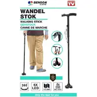 Benson Care Wandelstok - Easy Ergo + LED