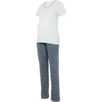 Mamalicious Mira Star Maternity Pyjama Grijs S