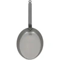 De Buyer Carbone vispan ovaal ø 36 cm plaatstaal lengtegreep