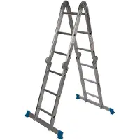Silverline Multifunctionele ladder met platform 3,6 m (12 sporten