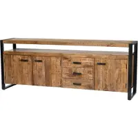 LivingFurn dressoir nairobi 210cm mangohout