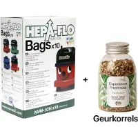 Numatic - Stofzuigerzakken + Geurkorrels (eucalyptus geur) - Hepa flo bags - Voor Henry/Hetty - NVM 1CH X10 - COMBIDEAL