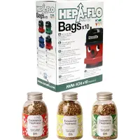 Numatic - 1x Stofzuigerzakken + 3x Geurkorrels Flower/Eucalyptus/Limonella - Hepa flo bags - Voor Henry/Hetty - NVM 1CH X10 - COMBIDEAL
