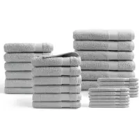 DoubleDry Hotel handdoeken 30-delig set 100% katoen 500 g/m2 zacht &