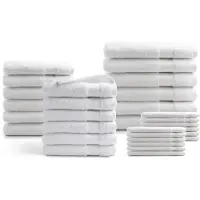 DoubleDry Hotel handdoeken 30-delig set 100% katoen 500 g/m2 zacht &