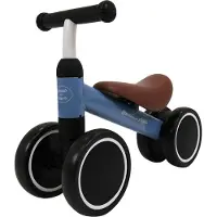 Bandits & Angels Loopfiets Little Starter Petrol Blauw vanaf 1 Jaar voor Jongens en Meisjes - Metaal - Blauwe Loop Fiets - Compact en Veilig voor Binnen en Buiten