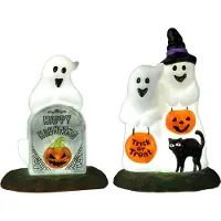Lemax Happy Halloween Ghosts Set Of 2 battery operated (4.5V) Kerst