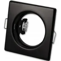 ABC-led Inbouw spot GU10 - Staal - 74mm - Vaste armatuur vierkant - Zwart