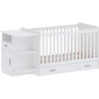 Cabino Meegroei Ledikant Met Lade Sydney Wit 70 x 140 cm unisex
