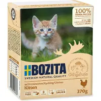 Bozita Kitten kip stukjes in saus natvoer kat 6 x 370 g