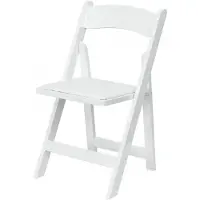 HorecaTraders Klapstoel Wimbledon | Kunststof | Wit | 4 stuks