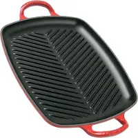 Le Creuset Gietijzeren Rechthoekige Grillplaat Kersenrood