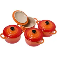 Le Creuset Les Céramiques minicocotteset 10 cm, oranje-rood