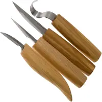 BeaverCraft 4 Knife Set with Tool Roll