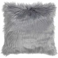Dutch decor - MEES - Sierkussen 45x45 cm - mist - lichtgrijs - fluffy - superzacht
