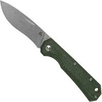 FOX Black Ciol Folding Knife BF-748MI Green Micarta zakmes, Denis Simonutti design
