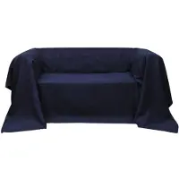 vidaXL Bankhoes microsuede marineblauw 140 x 210 cm