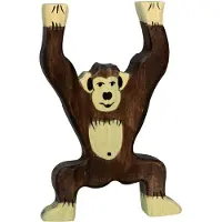 Holztiger Figurine - - 80169 - Chimpansee - Handgeschilderd hout - Afmetingen 9x2,3x7 cm - Binnen