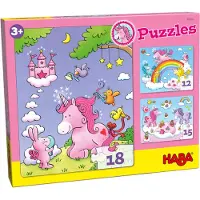HABA Sales Gmbh & Co.KG Unicorn Flash Puzzles Roze Kinderen
