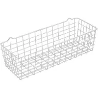 Metaltex - Pandino Mandje - 33x12x9cm - Wit - Ophangen of neerzetten