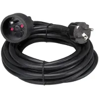 Perel Verlengkabel H05VV-F 3G1.5 - 5 m - 16 A 230 V 3500 W - Zwart