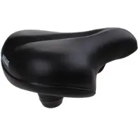 Mirage Comfortabel fietszadel - Elastomeer vering - Zwart - Uniseks - Inclusief strop