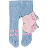 Heless Poppenmaillot En Sokken Blauw/roze 35-45 Cm