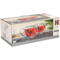 Huismerk Premium Theeglazen Dubbele Wand - 2 Stuks