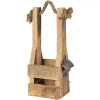 Clayre & Eef Bruine Flessenrek met flessenopener 9*10*29 cm 6H1883