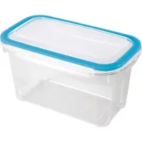 Hega hogar 3x Voedsel plastic bewaarbakje 1,2 liter transparant - Vershoudbakjes