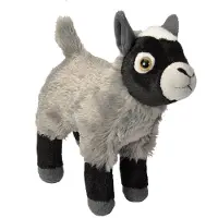 Wild republic knuffel geitje junior 20 cm pluche grijs/zwart