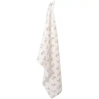 Clayre & Eef Theedoek 50*70 Cm Beige, Wit Katoen Boerderij Dieren Keukenhanddoek Keukendoek Vaatdoek Beige