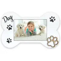 Zep Fotolijstje hond thema - 20 x 25 x 3 cm - geschikt voor een foto van 10 x 15 cm - Hout
