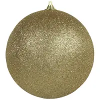 Othmar decorations Kerstbal - goud - D18 cm - kunststof - glitter - Kerstbal