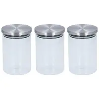 Alpina 3x Glazen snoepjes / pasta pot 15 cm - Voorraadpot