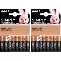 Duracell 16x Duracell Aaa Simply Batterijen Alkaline Lr03 Mn2400 1.5 V - Minipenlites Aaa Batterijen
