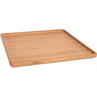 Cosy & Trendy Serveerplank met opstaande rand - bamboe hout - 26 x 26 cm - Serveerplanken