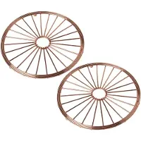 Cosy & Trendy Set van 2x stuks ronde pannen onderzetters van metaal koper 20 cm - Panonderzetters