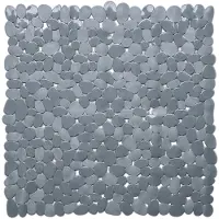 Wicotex Douchemat - vierkant - grijs - steentjes - 53 cm - Badmatjes