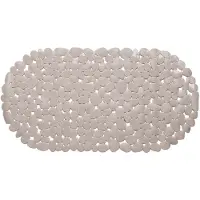 Wicotex Douchemat - ovaal - taupe - steentjes - 68 x 35 cm - Badmatjes