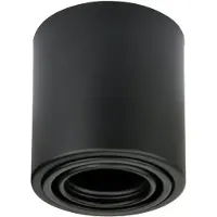 BES LED Opbouwspot GU10 - Frino - Opbouw Rond - Mat Zwart - Aluminium - Kantelbaar - Ø93mm