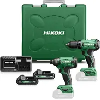 HiKOKI KC18DAWAZ 2-Delige Combiset 18V in kunststof koffer (gereedschapset)